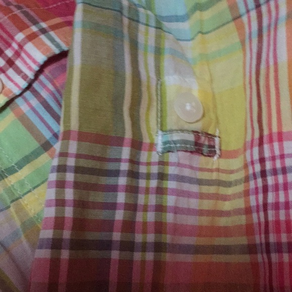Rainbow Plaid Button-Up - Picture 4 of 5